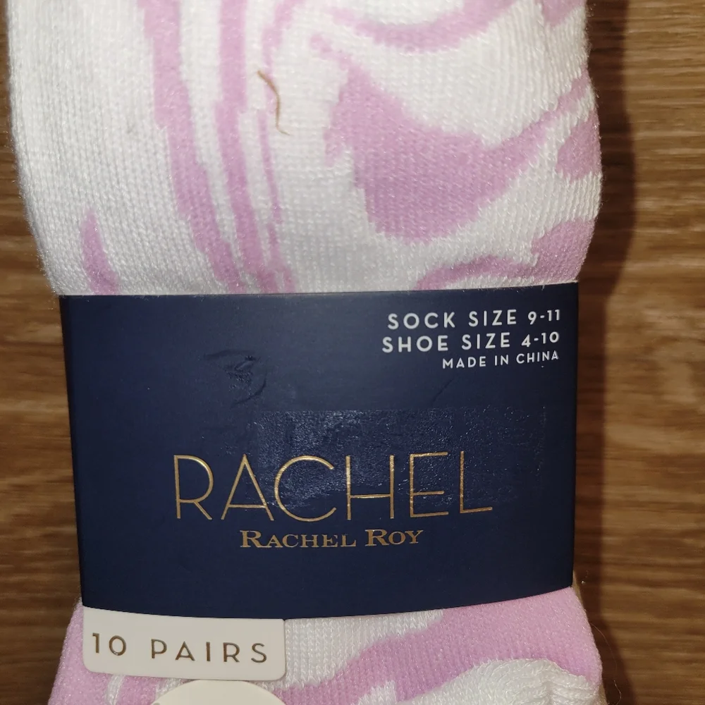Rachel Rachel Roy 10 Pairs White Women’s Low Cut Socks Size 9-11 New